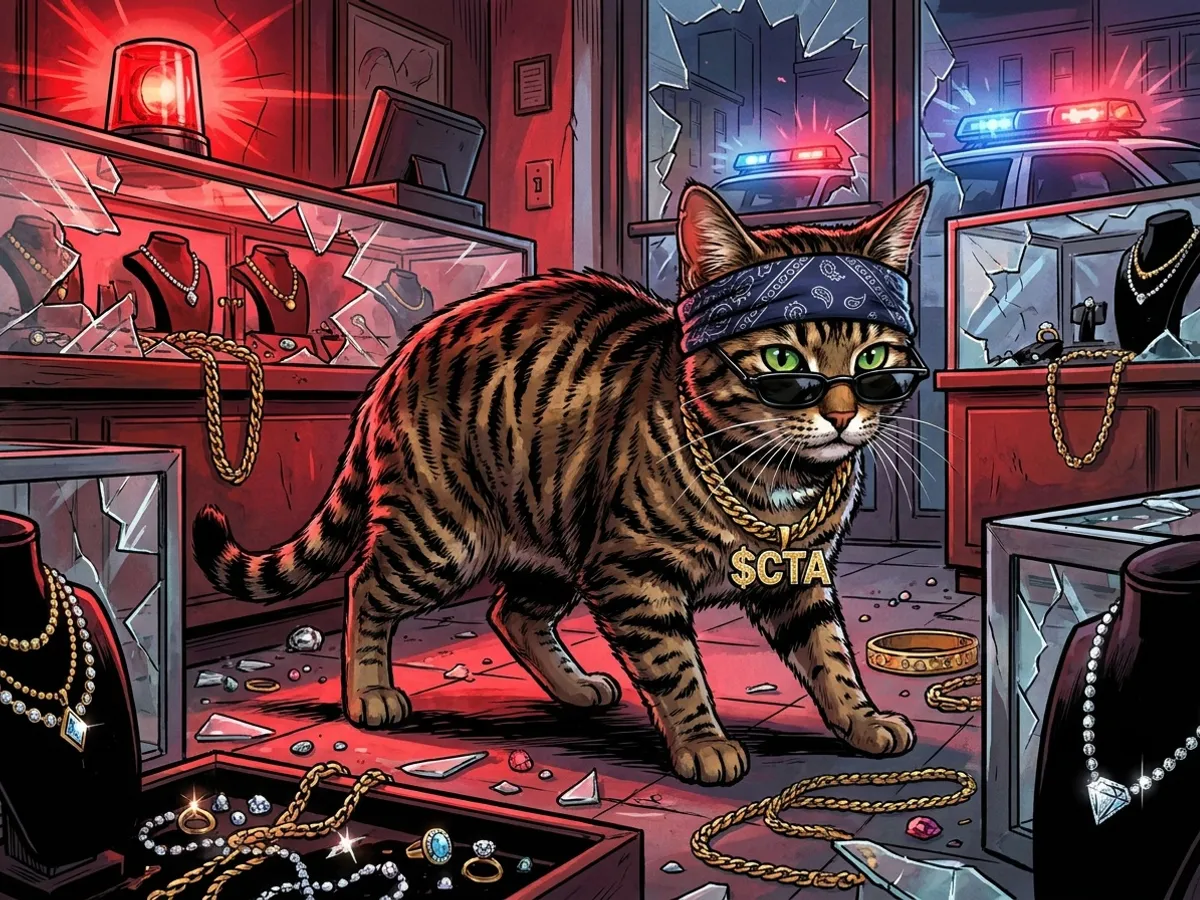 Tabby in a jewelry store heist